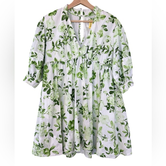 Anthropologie Maeve V-Neck Floral Tunic Dress - Picture 5 of 14